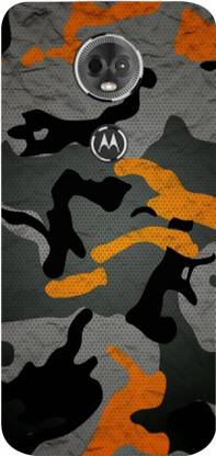 Mclaxa Camouflage Orange Mobile Back Skin., Camouflage Orange, Motorola Moto E5 Plus Mobile Skin
