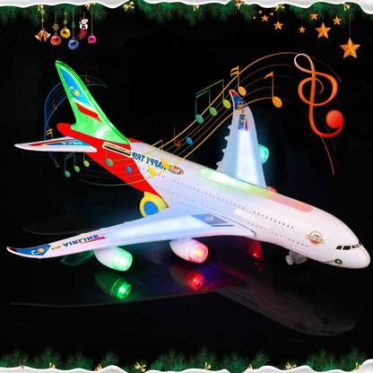 SALEOFF Musical AeroPlane Airbus Bump & Go Action Toy with Sound & Light-29
