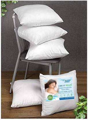 GREAT FOAM SOFA FIBRE SET CUSHION Polyester Fibre Solid Cushion Pack of 5