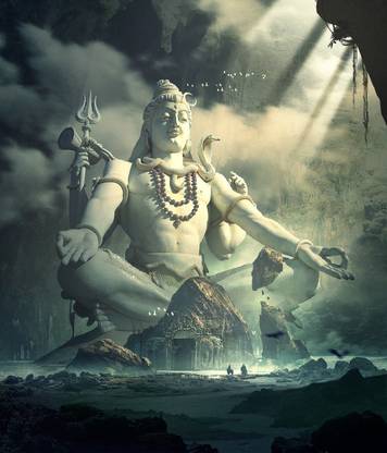 Shiv Ji (Mahadev) Multicolour Photo Print Poster Photographic Paper