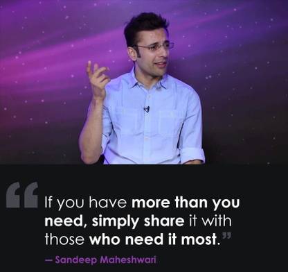 sandeep maheshwari quotes Matte Finish Poster Paper Print