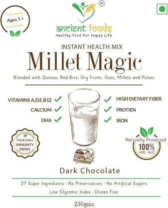 Ancient Foods Millet Magic Dark Chocolate Flavour 250 g