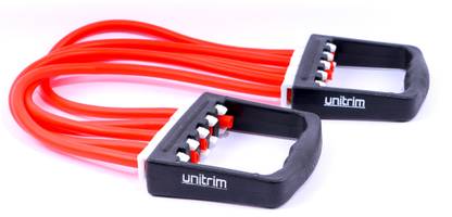 UNITRIM Chest Expander Adjustable 5 Rubber Tubes Resistance Tube