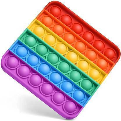 dmam toys Pop It Fidget Toys,Push Pop Fidget Sensor Toy Silicone Stress Relief Toy Square