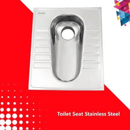 जिंदल स्टील JIndal Toilet Seat Orissa Pan 19x23 सेमी-पेडस्टल बेसिन