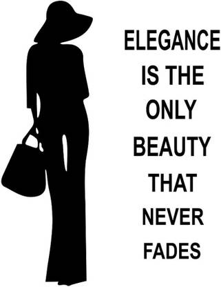 WALLDECORS 60.96 cm ELEGANCE QUOTES Self Adhesive Sticker