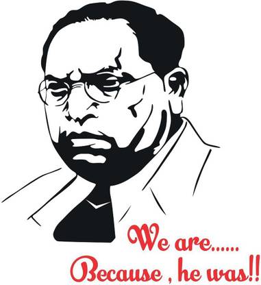 WALLDECORS 60.96 cm AMBEDKAR IMAGE Wall Stickers & Murals Self Adhesive Sticker