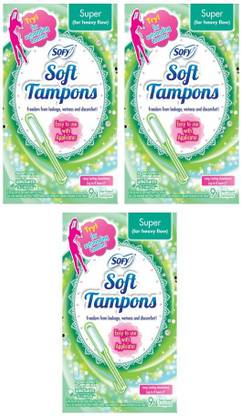 SOFY Soft Tampons - 9+9+9N SUPER (FOR HEAVY FLOW) Tampons