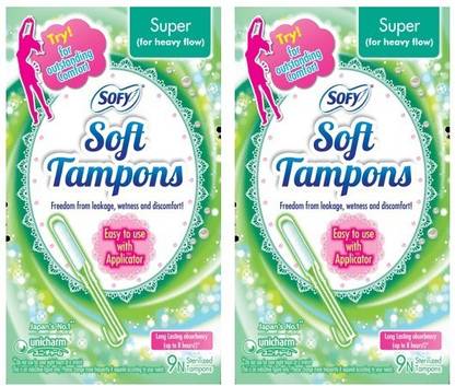 SOFY Soft Tampons - 9+9N SUPER (FOR HEAVY FLOW) Tampons