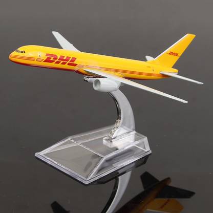 FAVHOME DHL CARGO Diecast Alloy Metal Aircraft Aeroplane Model Decorative Showpiece  -  16 cm