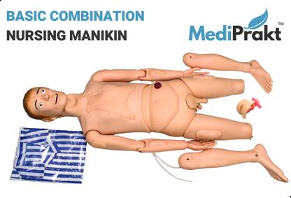 MediPrakt | BASIC COMBINATION NURSING MANIKIN | MALE | Anatomical Body Model