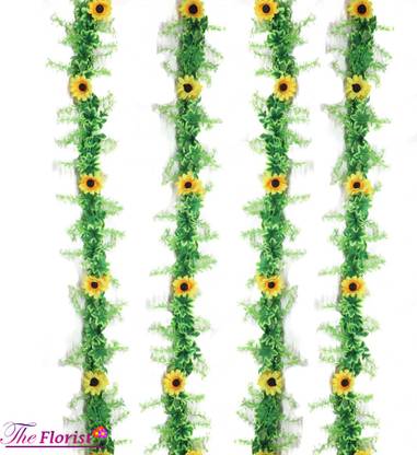 The Florist Artificial Sunflower Vine Wallhanging String Multicolor Sunflower Artificial Flower