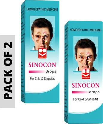 MEDILIFE HOMEOTRADE SINOCON DROPS FOR SINUS , PACK OF 2