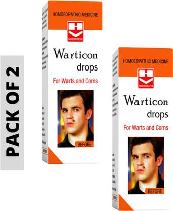 MEDILIFE HOMEOTRADE WARTICON DROPS HELPS IN DIMINISH WARTS OR MOLES PACK OF 2