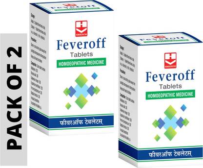 MEDILIFE HOMEOTRADE FEVEROFF TABLETS FOR fever, influenza, body ache, malaise .PACK OF 2