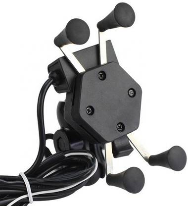 Huims Bike X-Grip Mobile Phone Holder with Waterproof Fast USB Charger (5V-2A)-261 2 A Bike Mobile Charger