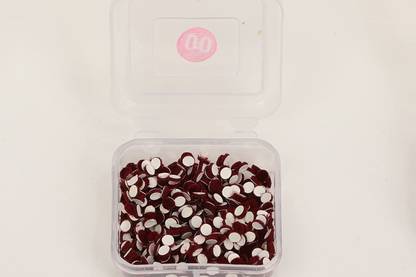 Divine Fab VIlla 00mm Maroon bindi Round Sticker Bindi for Women|Size - 00|( Pack of 200 BINDI ) festival, marriage,casual Maroon Bindis