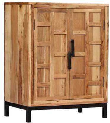 SMAART CRAAFTS Solid Mango Wood Sideboard with 2Door Storage Wooden Furniture(WxDxH:60x35x76cm) Solid Wood Free Standing Sideboard