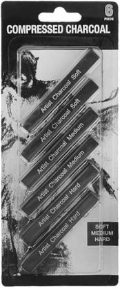 53 Arts Compressed Charcoal dark Stick