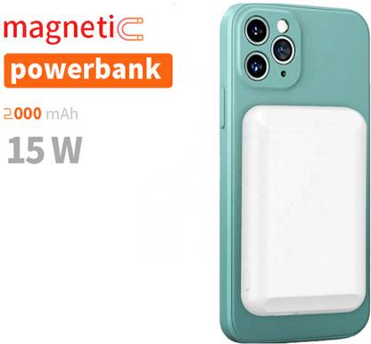 A CONNECT Z Magsafe Wireless Original 2000mAh Portable Magnetic Power bank for Iphone Charging Pad