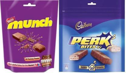 NESTLE MUNCH & PERK BITES (208+175 G), 383 GM PACK OF 2 BARS Bars