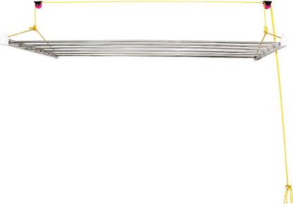 SMB Space Maker Steel Ceiling Cloth Dryer Stand Stainless Steel Frame Ceiling Cloth Hanger (5 feet x 6 rods)