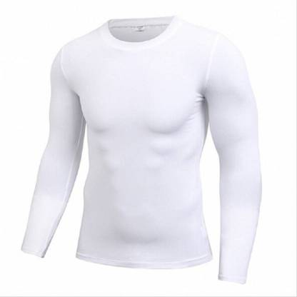 Lycot Lycot Full Sleeves Sports Inner-White-Medium Men Compression
