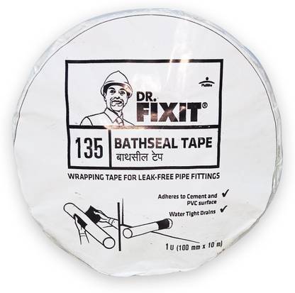 Pidilite 135 Bathseal Tape 1U(100mm x 10m) Self Adhesive Bituminous Membrane Crack Filler
