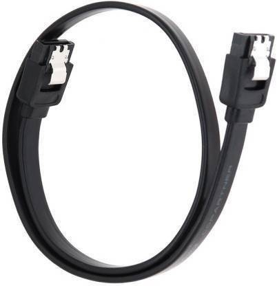 Etzin SAS Cable 0.4 m Round SATA Cable - Latching Connectors -SATA Hard Drive Power Cable - Black