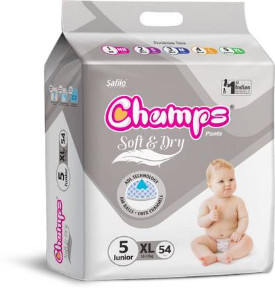 Champs Soft and Dry Baby Diaper Pants|Pack of 1 - XL