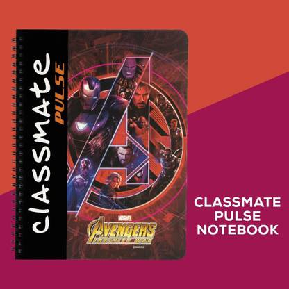 Classmate Pulse Ruled 180 Pages Pulse Avengers Cover Regular Notebook Ruled 180 Pages