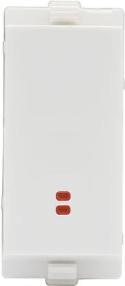 L&T CB93301SW16 enGem 16A 1-Way Switch with indicator 1-Module (White, Pack of 6) 16 A One Way Electrical Switch
