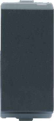 L&T CB91101SG10 Entice 10A 1-Way Switch 1-Module (Charcoal Grey, Pack of 2) 10 A One Way Electrical Switch