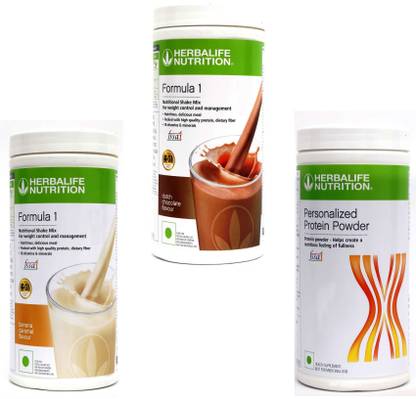HERBALIFE FORMULA1 BANANA WITH FORMULA1 CHOCOLATE WITH PROTIEN POWDER 400G Nutrition Drink