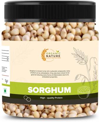 ORGANIC NATURE Whole Jowar 250 gms or sorghum Grain Pearl Millet or Desi Jowar {Jar Pack} Sorghum