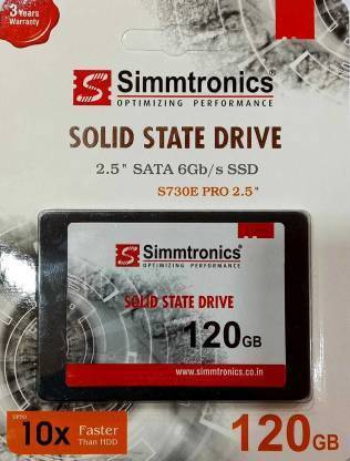 Simmtronics S730E PRO 2.5" 120 GB Laptop Black SATA Internal Solid State Drive (SSD) (S730E PRO 2.5" 120 GB Laptop Internal Solid State Drive)
