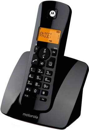 MOTOROLA C401 Cordless Phone with Digital Display,12 Hr Talktime, Speakerphone Cordless Landline Phone with Answering Machine