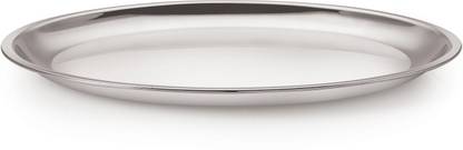 NEELAM Stainless Steel 12 22G Plate China, 27.5 cm, Silver, Set of 12 Dinner Plate