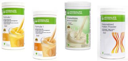 Herbalife Nutrition FORMULA-1 SHAKE MANGO-500+ORANGE-500+PP-400+SHAKEMATE-500 Whey Protein