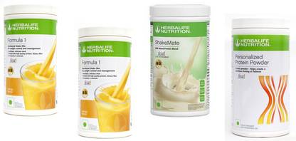 Herbalife Nutrition FORMULA-1 SHAKE MANGO-500+MANGO-500+PP-400+SHAKEMATE-500 Whey Protein