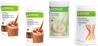 Herbalife Nutrition FORMULA-1SHAKE CHOCOLATE-500+CHOCOLATE-500+PP-400+SHAKEMATE-500G Whey Protein