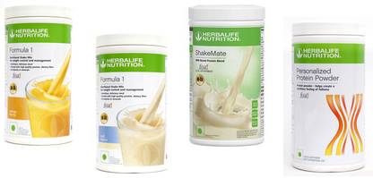 Herbalife Nutrition FORMULA-1 SHAKE MANGO-500+KULFI-500+PP-400+SHAKEMATE-500 Whey Protein