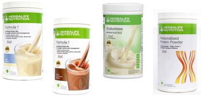HERBALIFE Formula 1 Shake Kulfi & Chocolate + Shake Mate + Protein Powder 400Gram Protein Shake