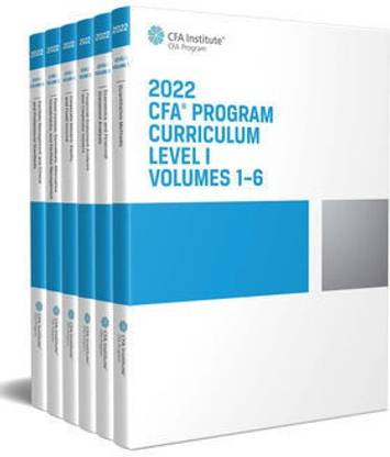 CFA Program Curriculum 2022 Level I Volumes 1-6 Box Set