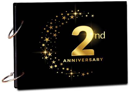 BPDESIGNSOLUTION Anniversary of 2nd Year Scrap Book Photo Album Size 8.5x6 inch 20 sheet Theme,  Scrapbook Kit
