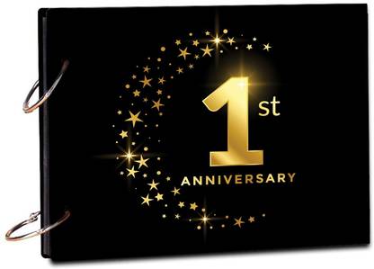 BPDESIGNSOLUTION Anniversary of 1st Year Scrap Book Photo Album Size 8.5x6 inch 20 sheet Theme,  Scrapbook Kit