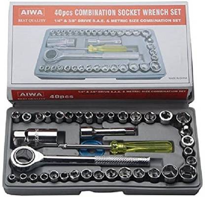 VARIP ENTERPRISE 40 PCS in 1 Screw Driver / Spanner / Wrench Set Automobile Tool Box Set Socket Set