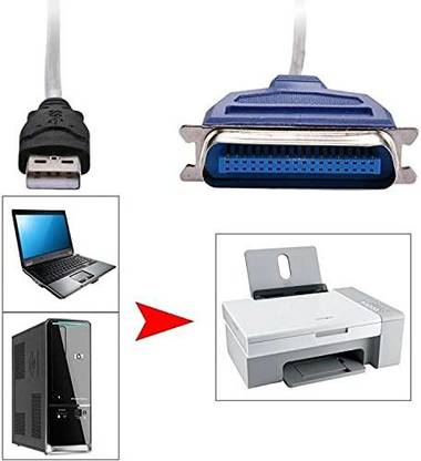 H-its Kabel USB 2.0 to Parallel 1284 36 Pin Printer Adapter Cable USB to 36 Pin Parallel IEEE 1284 Printer Cable Adapter 1.5 Meter USB Cable
