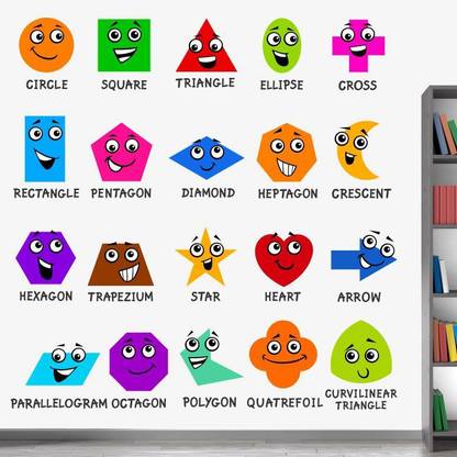 WALLPIK Geometric - Shapes - Kids - Learning - Wall Sticker - WP131