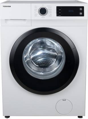 TOSHIBA 8 kg Fully Automatic Front Load Washing Machine with In-built Heater White